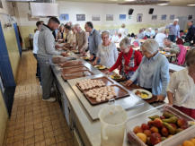 De lunch in buffet vorm. Heerlijk